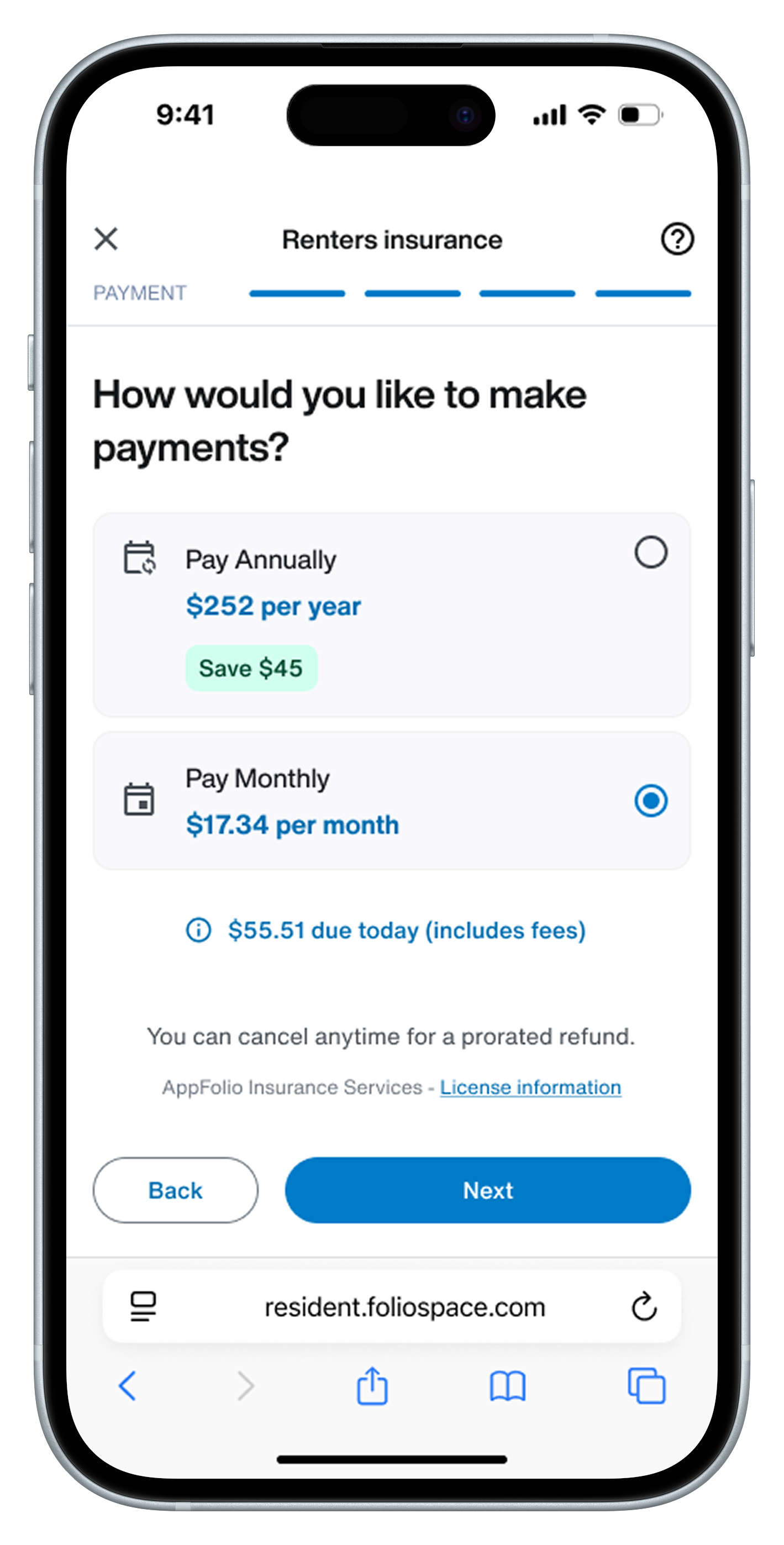 Redesigned Material 3 payment step