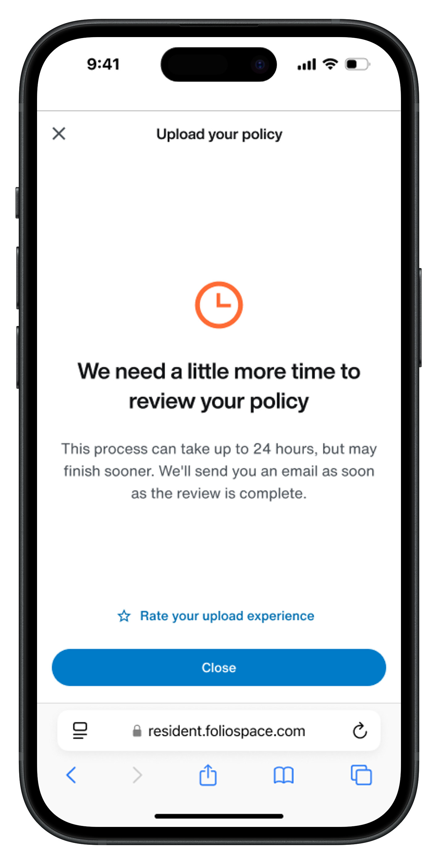 Taking longer fallback review screen