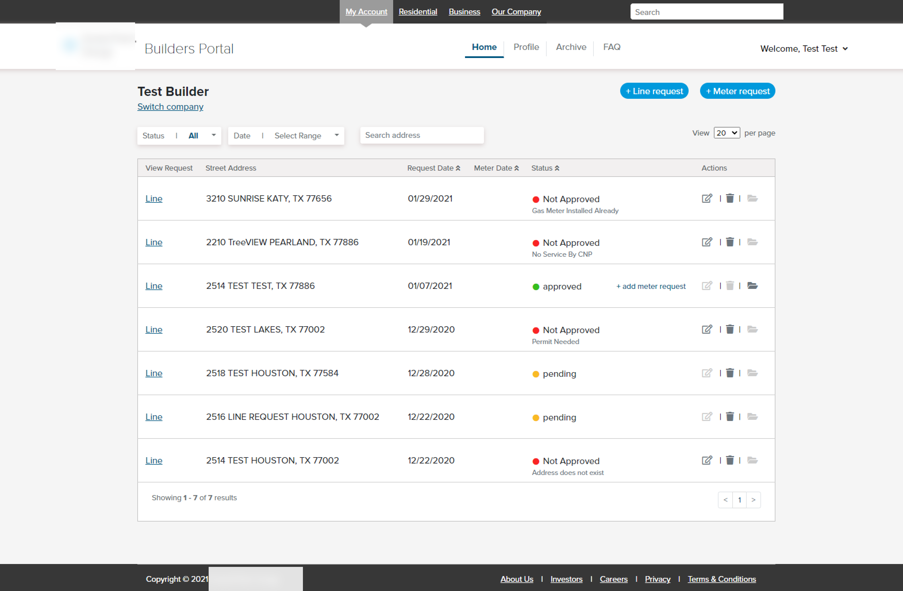 Picture of new work order table