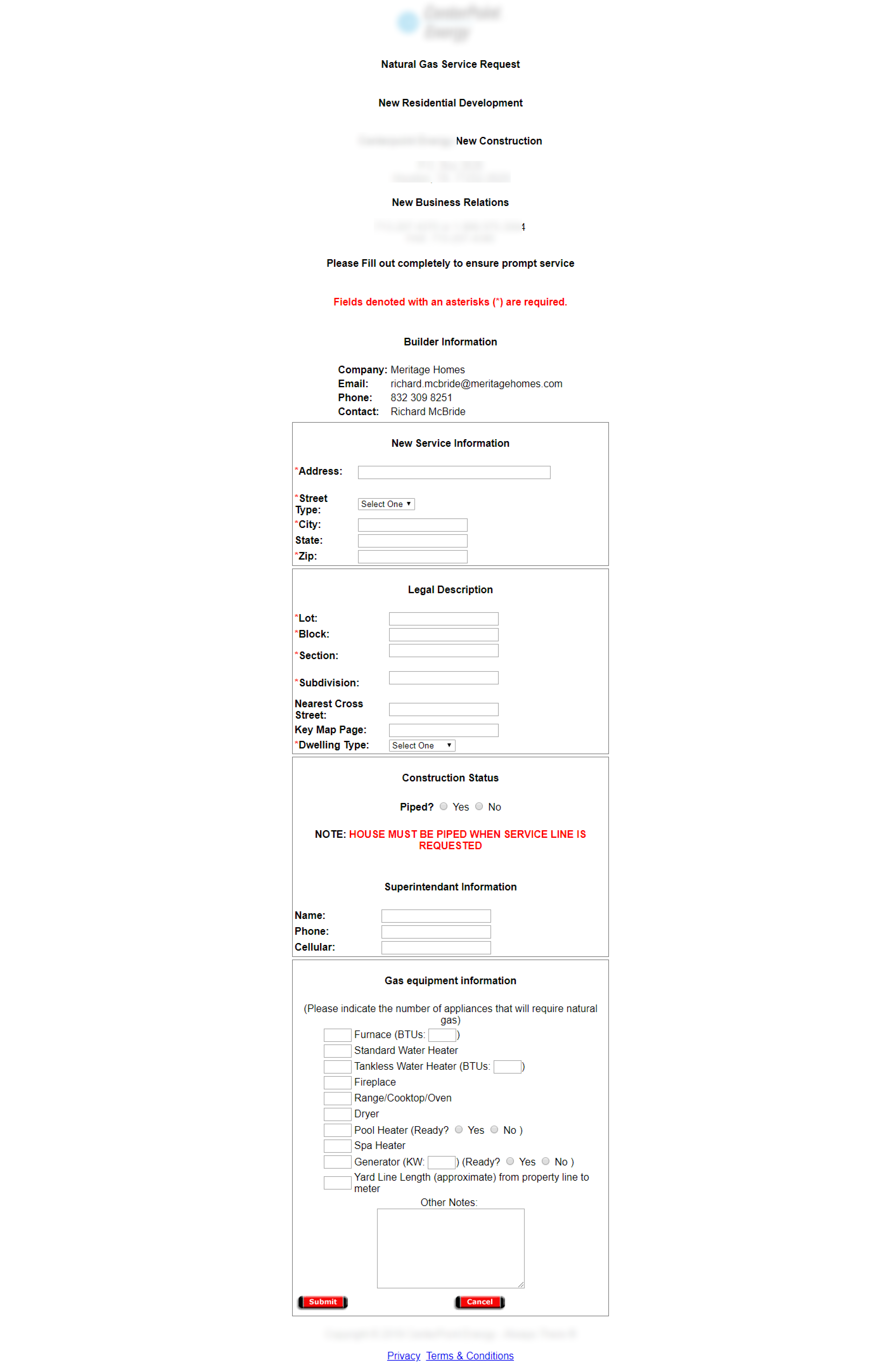 Picture of old form.